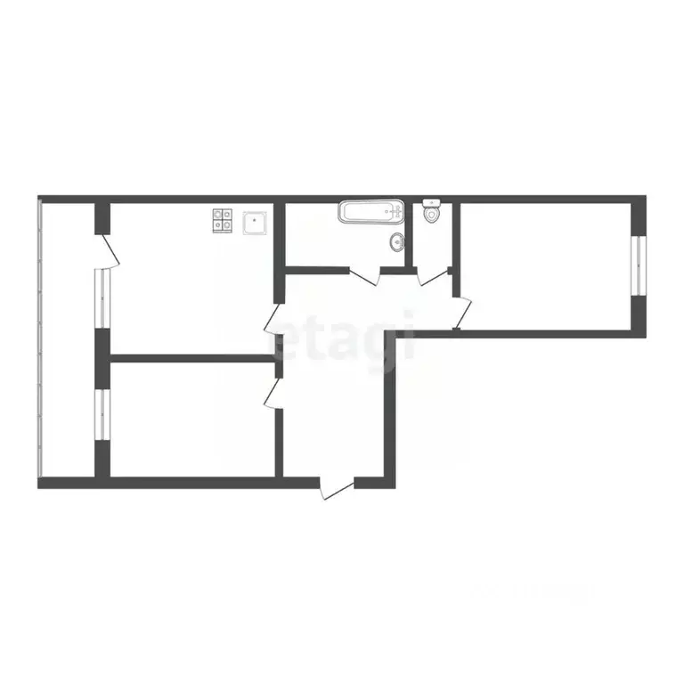 2-к кв. Томская область, Томск Ленская ул., 59/2 (51.9 м) - Фото 2