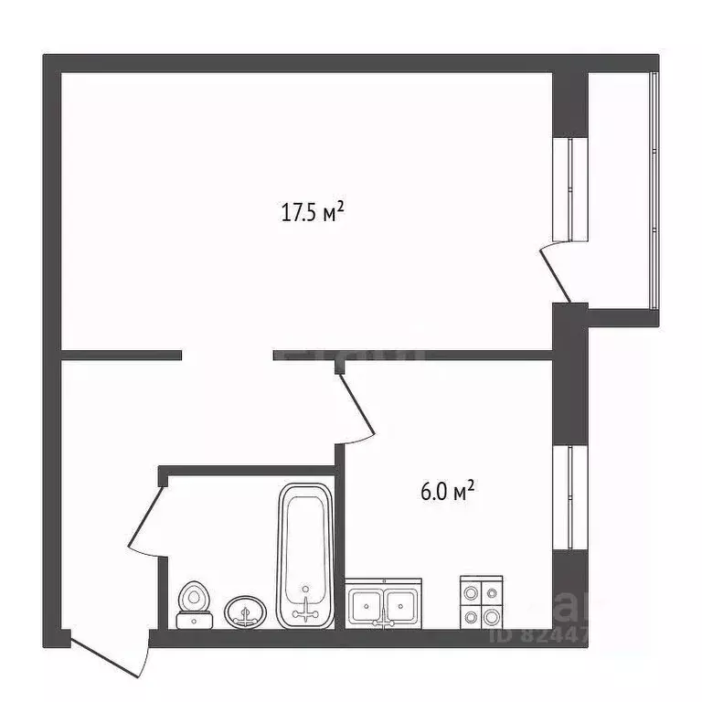 1-к кв. Московская область, Воскресенский район, Белоозерский пгт ул. ... - Фото 1