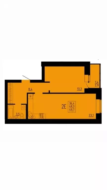 1-комнатная квартира: Засечное, улица Натальи Лавровой, 20 (48.3 м) - Фото 0