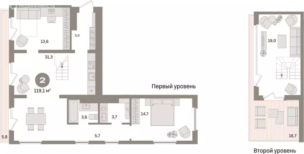 2-комнатная квартира: Екатеринбург, улица Советских Женщин (119.1 м) - Фото 1