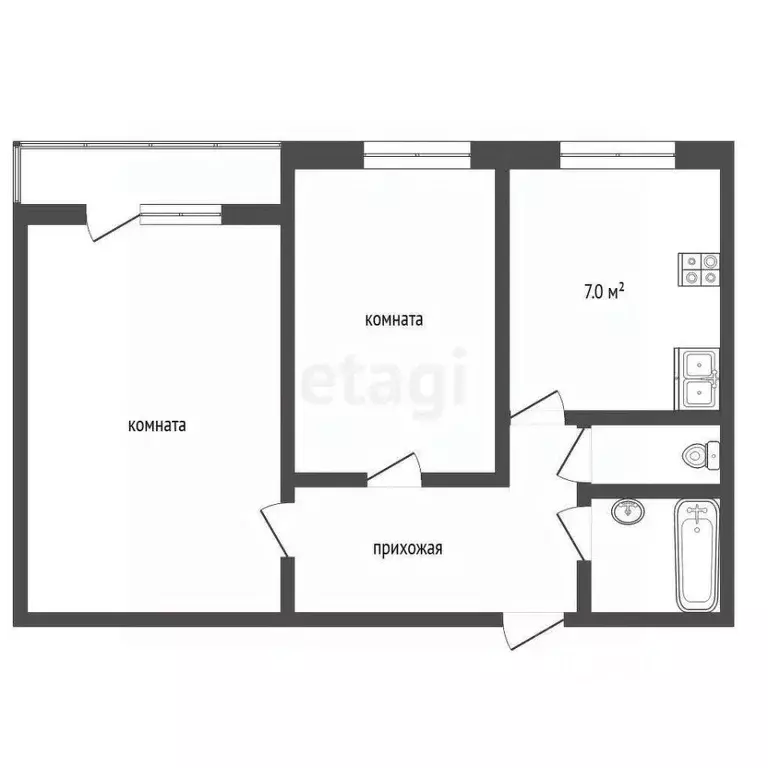 2-к кв. Ярославская область, Ярославль ул. Доронина, 10к2 (49.8 м) - Фото 2