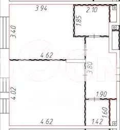 1-к кв. Москва, Москва, Московский г. ул. Лаптева, 9 (45.6 м) - Фото 2