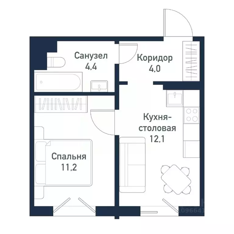 1-к кв. Челябинская область, Челябинский городской округ, пос. ... - Фото 0