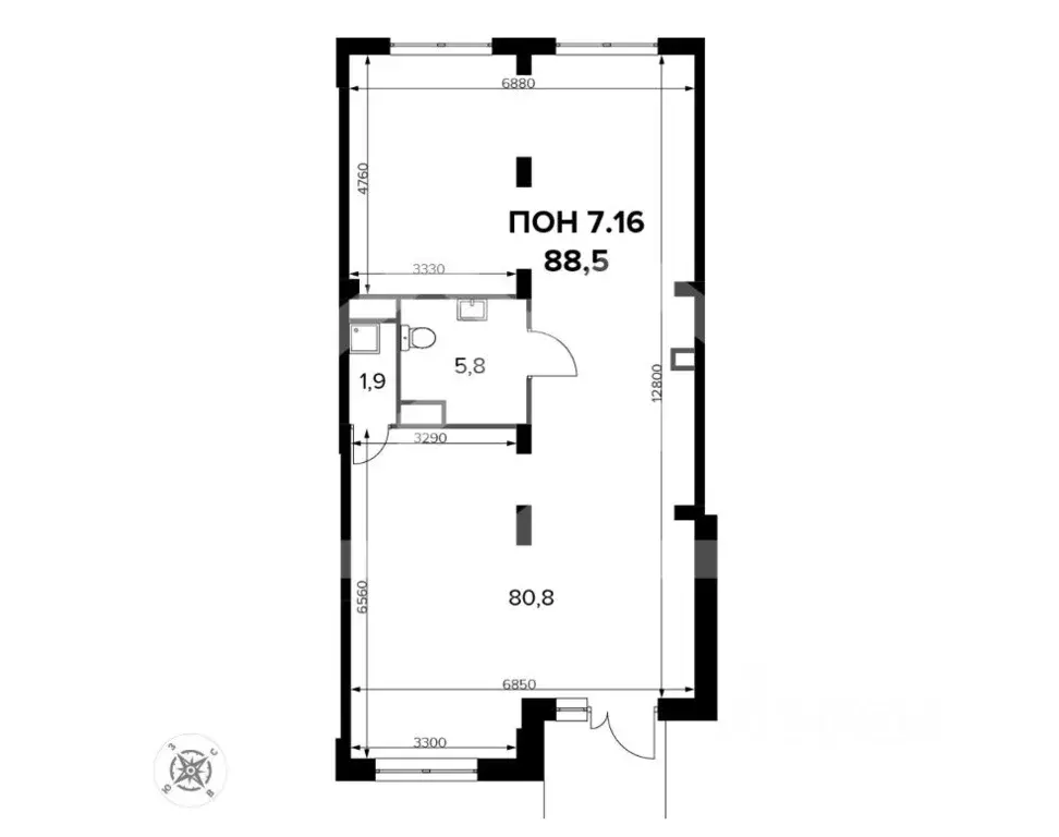 Помещение свободного назначения в Москва Ленинградское ш., 228к5 (89 ... - Фото 2