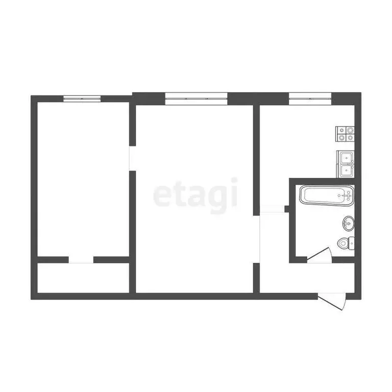 1-комнатная квартира: Псков, улица Яна Фабрициуса, 17 (45.9 м) - Фото 0