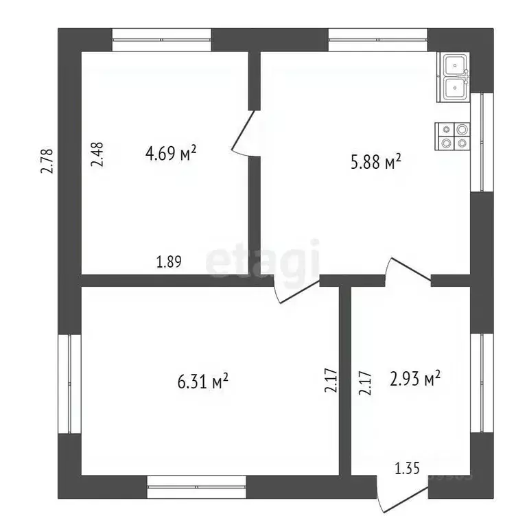 Дом в Липецкая область, Усмань Пролетарская ул., 25 (75 м) - Фото 1