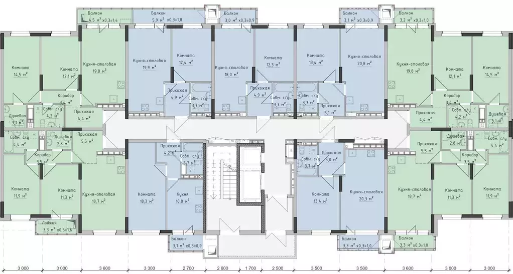 2-к кв. Удмуртия, Ижевск ул. Холмогорова, 89 (62.36 м) - Фото 2