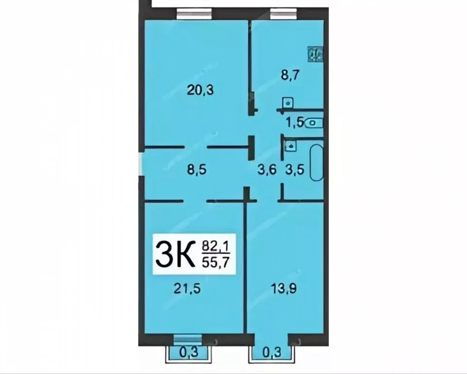 3-к кв. Московская область, Чехов ул. Гагарина, 35 (80.0 м) - Фото 1