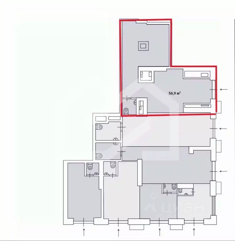 Помещение свободного назначения в Москва Дмитровское ш., вл89 (57 м) - Фото 2