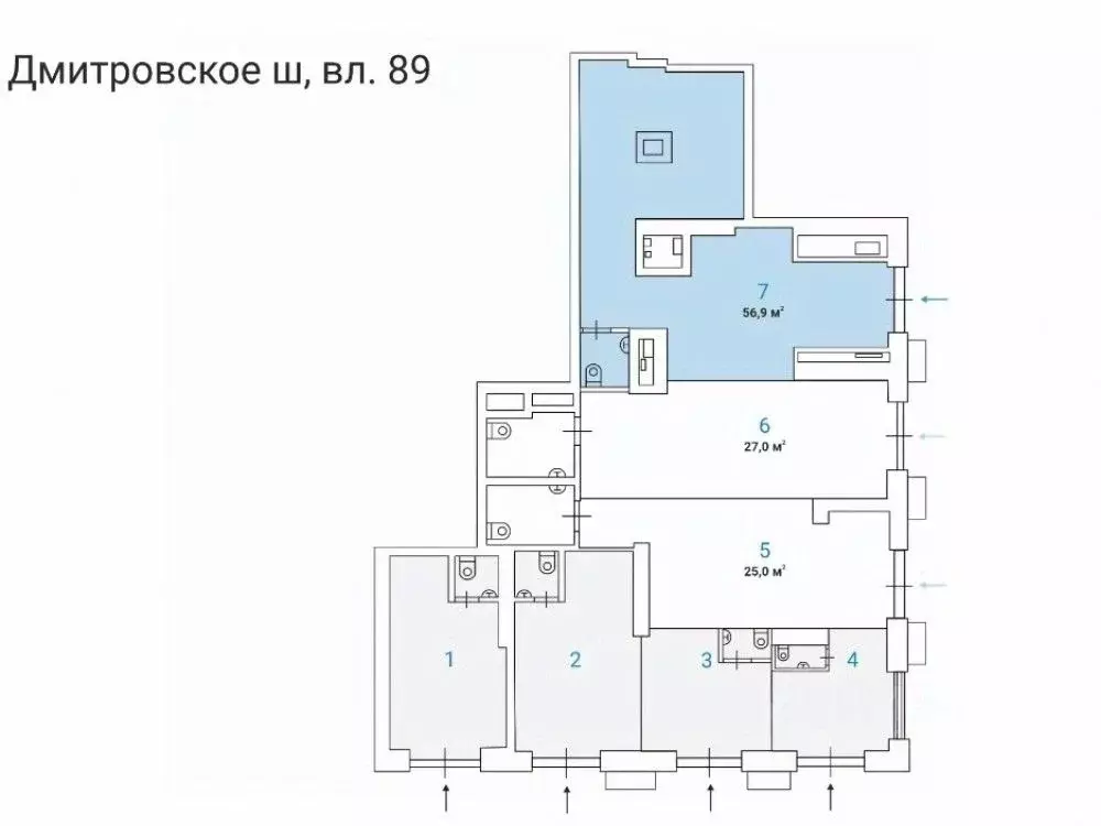 Торговая площадь в Москва Дмитровское ш., вл89 (57 м) - Фото 2