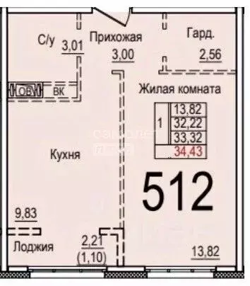 1-к кв. Московская область, Красногорск городской округ, д. Глухово ... - Фото 2
