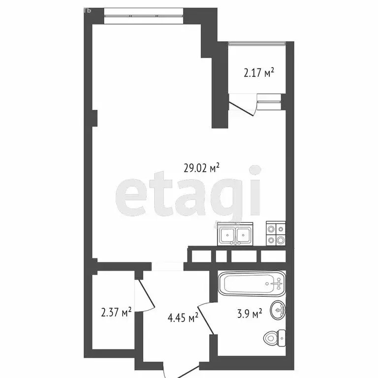 Квартира-студия: Ростов-на-Дону, Таганрогская улица, 132/3 (30 м) - Фото 0