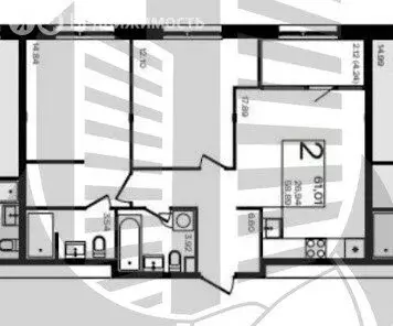 2-комнатная квартира: Краснодар, Старокубанская улица, 5 (58 м) - Фото 1