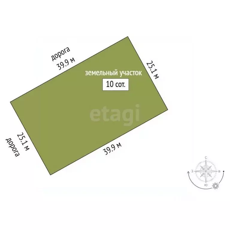 Участок в Свердловская область, Екатеринбург Аэродром ДНП, 308 (10.0 ... - Фото 1