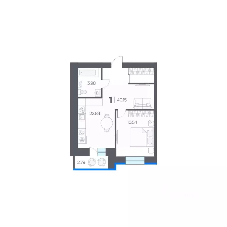 1-к кв. Рязанская область, Рязанский муниципальный округ, с. Дядьково ... - Фото 1