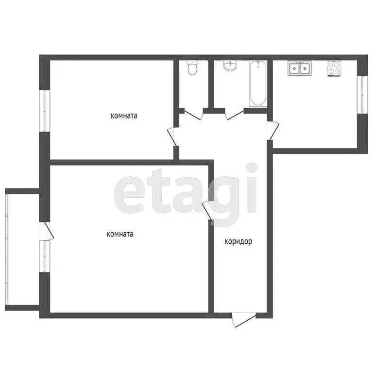 2-комнатная квартира: Ярославль, Ленинградский проспект, 76/26 (50.2 ... - Фото 1