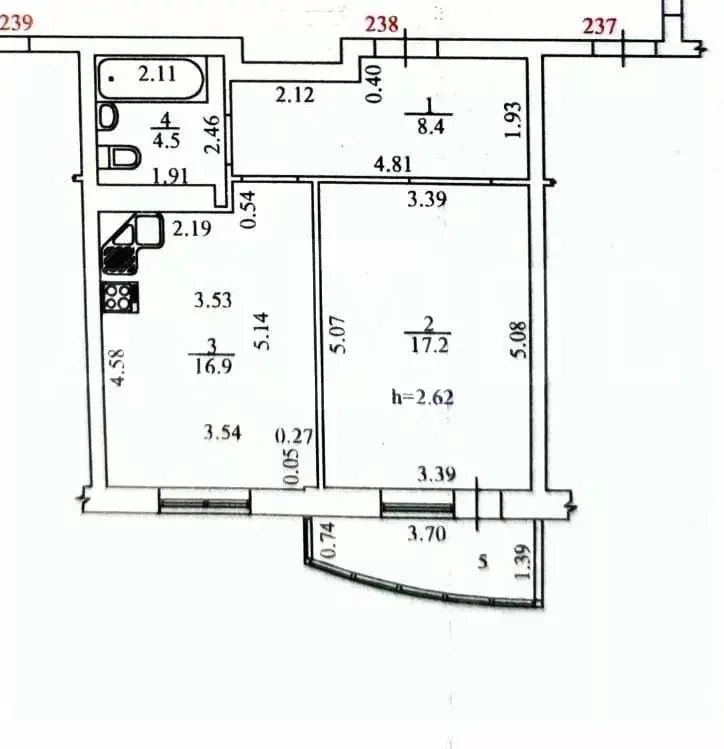 1-к кв. Свердловская область, Екатеринбург ул. Амундсена, 68Б (47.0 м) - Фото 1