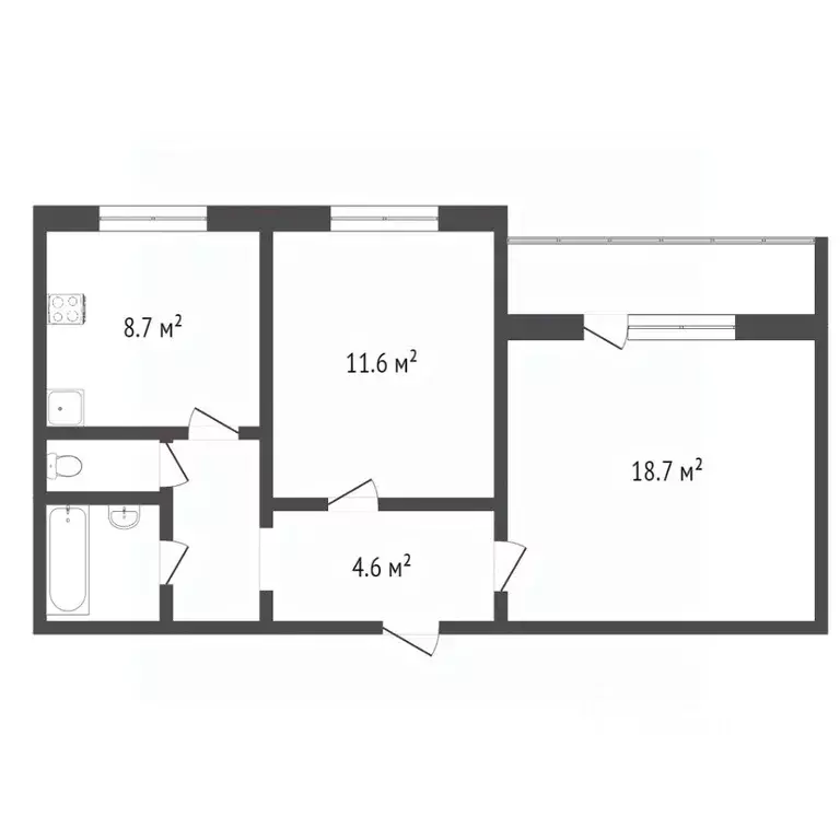 2-к кв. Челябинская область, Миасс ул. 8 Марта, 142 (50.0 м) - Фото 1