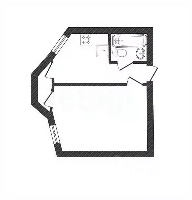 1-к кв. Тамбовская область, Тамбовский муниципальный округ, д. Крутые ... - Фото 2