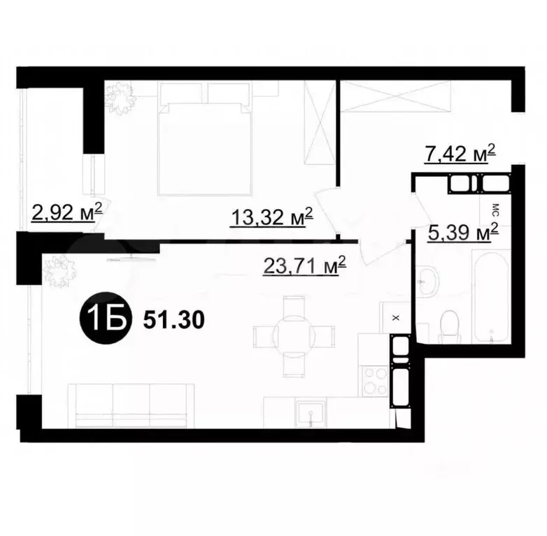 2-к кв. Татарстан, Казань ул. Аметьевская магистраль, 18к5 (50.3 м) - Фото 2
