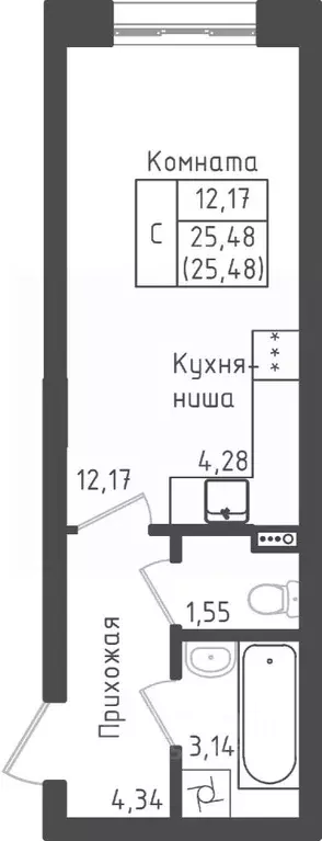Студия Московская область, Дмитровский муниципальный округ, д. Рыбаки ... - Фото 1