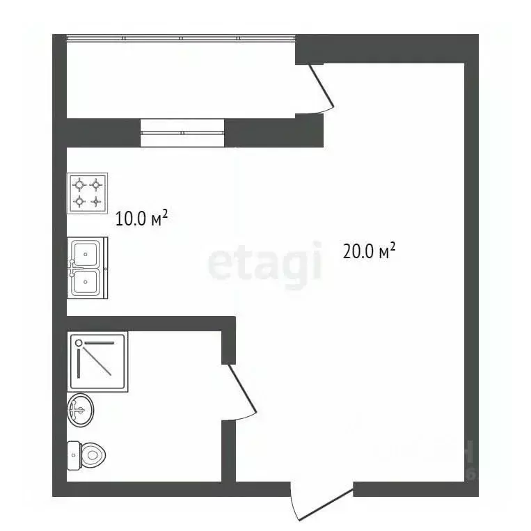 Студия Краснодарский край, Анапа ул. Мирная, 29к8 (35.0 м) - Фото 2