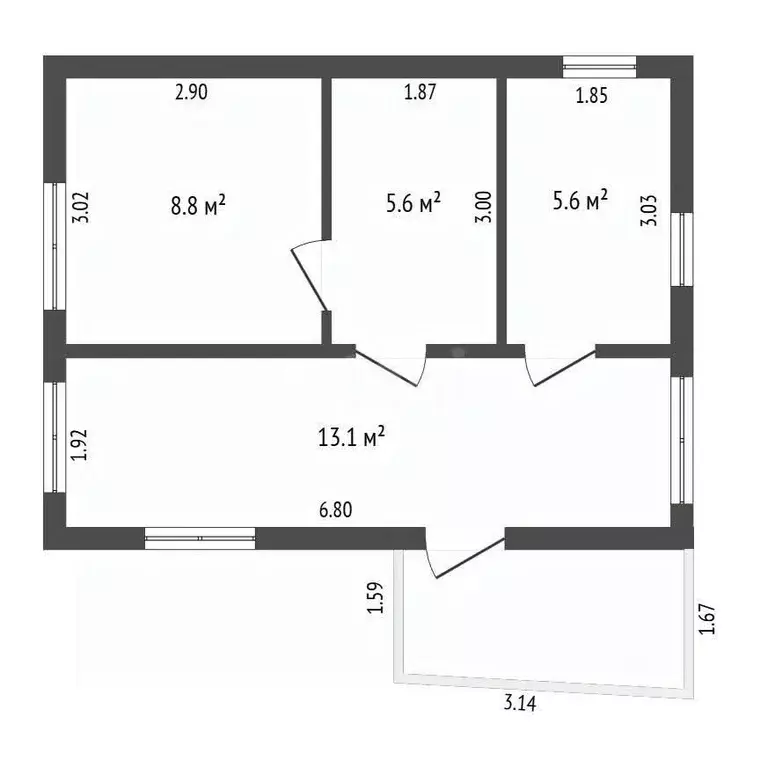 Дом в Тюменская область, Тюмень СОСН Радуга тер., ул. Маковая (34 м) - Фото 1