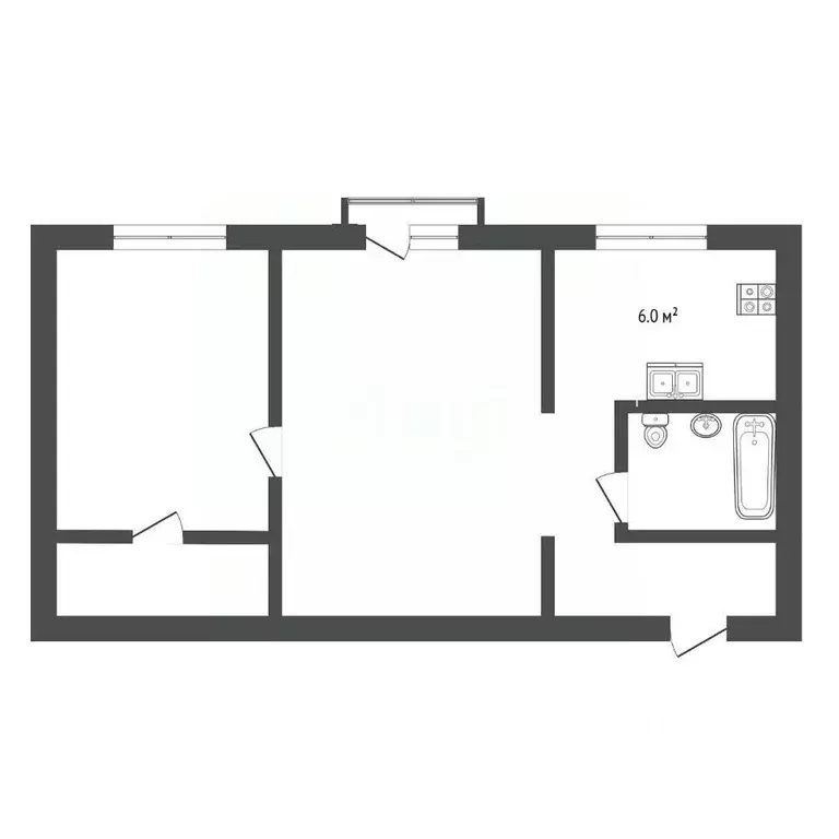 2-к кв. Московская область, Коломна ул. Леваневского, 6 (45.7 м) - Фото 2