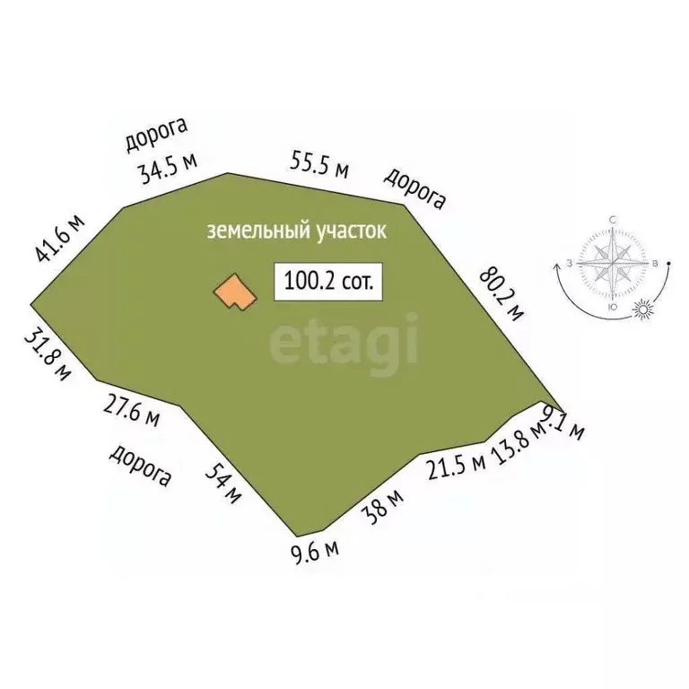 Участок в Ставропольский край, Кисловодск ул. Чапаева, 87Б (10017.0 ... - Фото 2