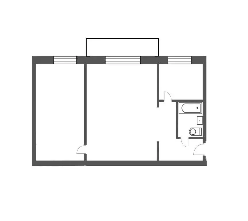 2-комнатная квартира: Сатка, улица Металлургов, 13 (42.9 м) - Фото 1