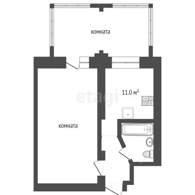 2-к кв. Крым, Ялта ул. Московская, 37 (38.0 м) - Фото 1