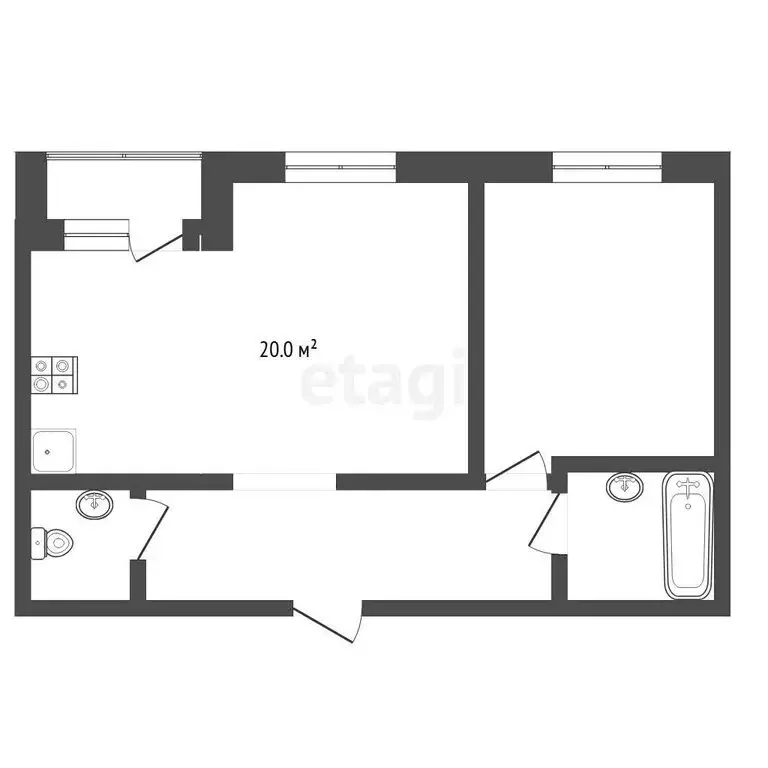2-комнатная квартира: Тюмень, Полевая улица, 105к6 (61 м) - Фото 1