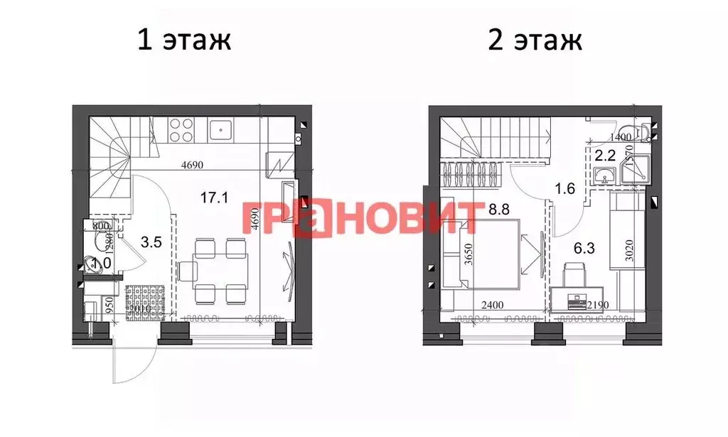 2-к кв. Новосибирская область, Новосибирский район, Мичуринский ... - Фото 1