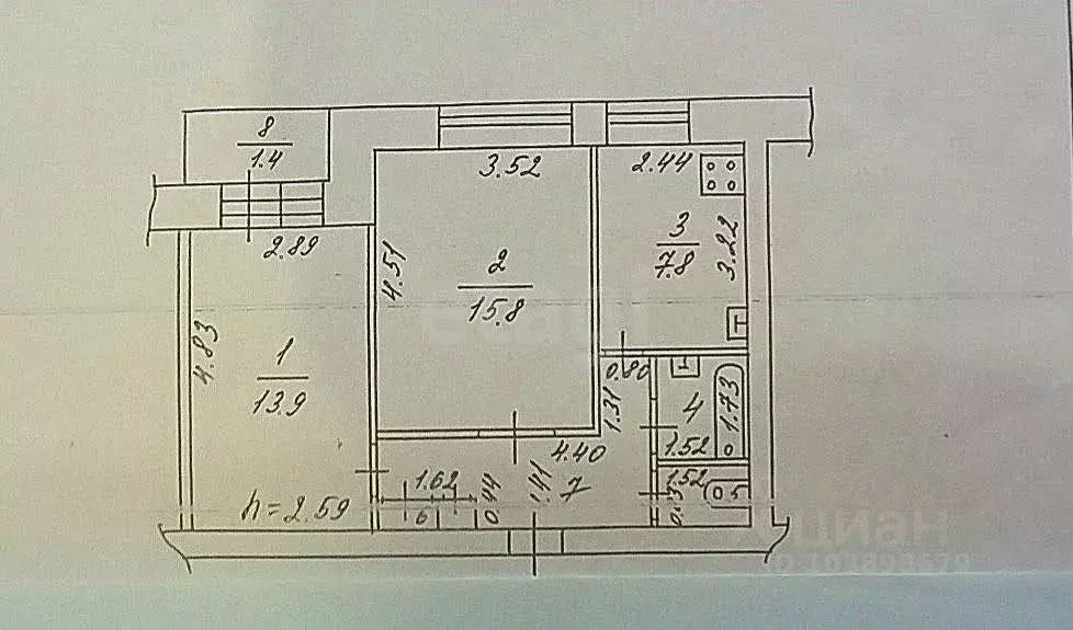 2-к кв. Татарстан, Зеленодольск ул. Королева, 10 (49.9 м) - Фото 1