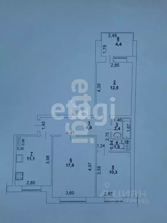 3-к кв. Саратовская область, Энгельс Ленинградская ул., 5 (66.5 м) - Фото 1