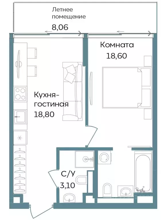 1-к кв. Крым, Саки ул. Морская (48.56 м) - Фото 1