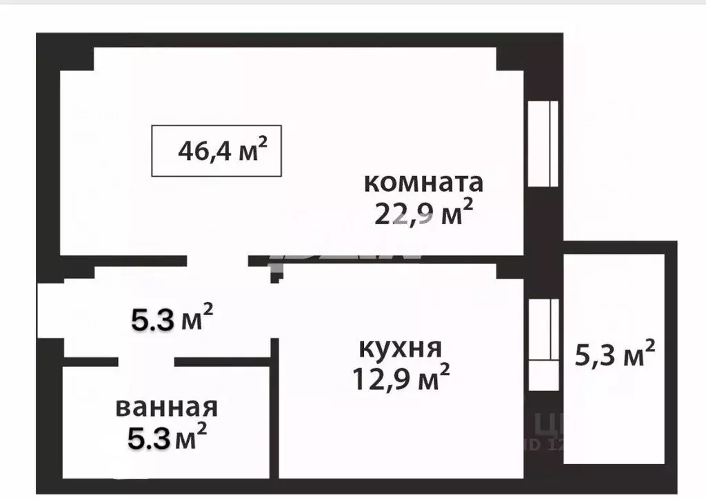1-к кв. Челябинская область, Челябинск просп. Героя России Е.Н. ... - Фото 2