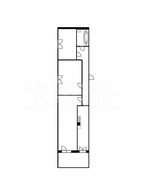 3-к. квартира, 58,7 м, 2/9 эт. - Фото 0