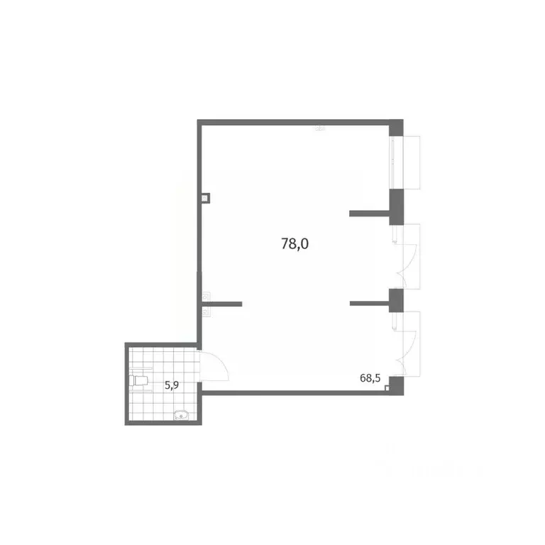 Помещение свободного назначения в Санкт-Петербург ул. Шкиперский ... - Фото 2