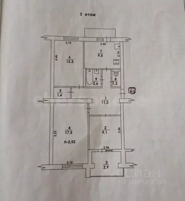 3-к кв. Севастополь ул. Михайловская, 2 (68.0 м) - Фото 1