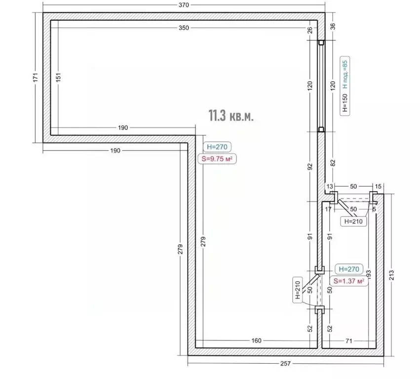 1-к кв. Омская область, Омск Хлебная ул., 12/25 (11.3 м) - Фото 2