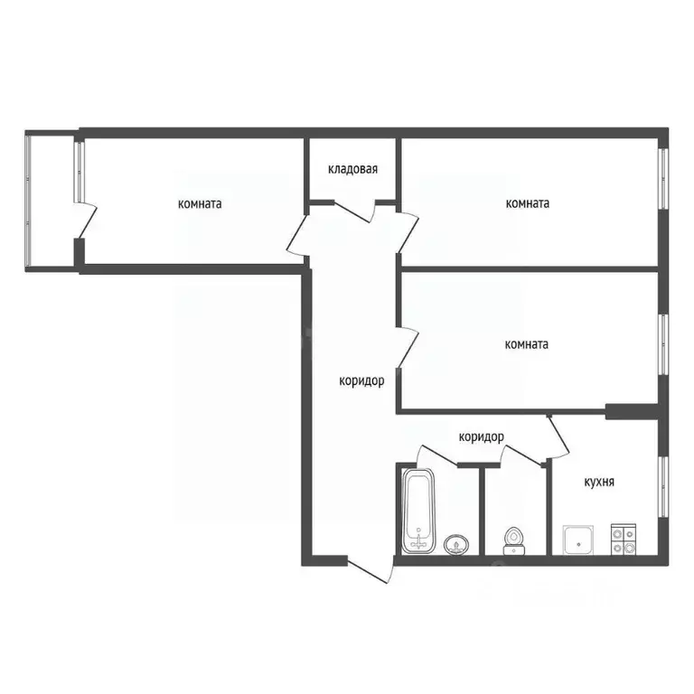 3-к кв. Воронежская область, Воронеж Ольховый пер., 9А (67.5 м) - Фото 1