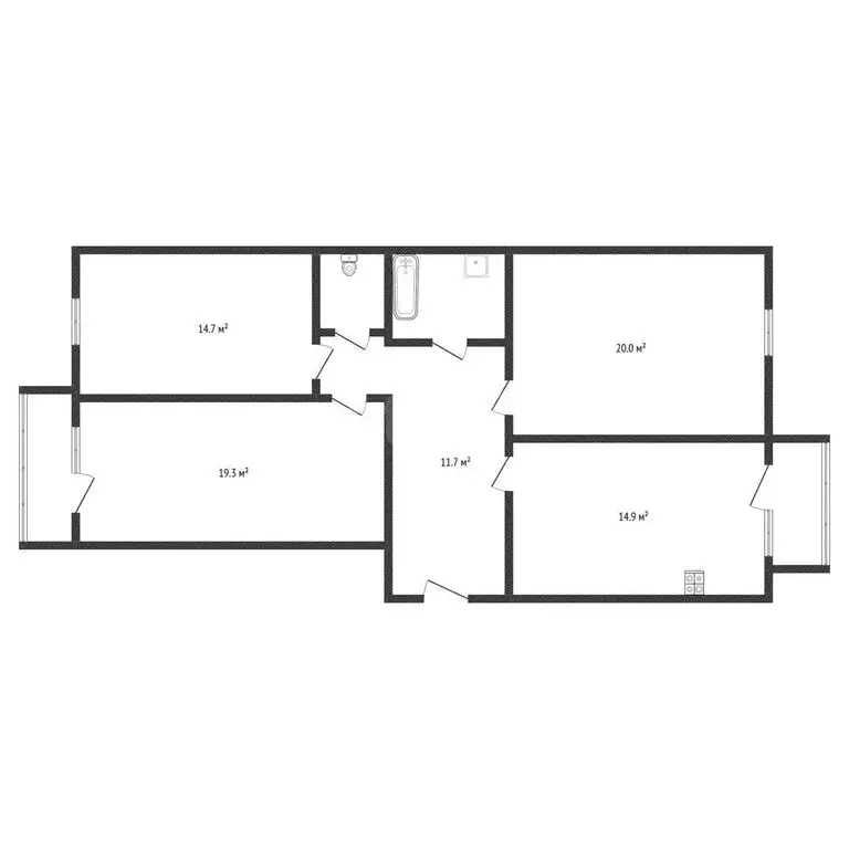 3-комнатная квартира: Черкесск, Октябрьская улица, 388 (85.9 м) - Фото 2
