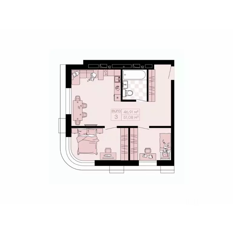 3-к кв. Приморский край, Владивосток Академгородок мкр,  (51.08 м) - Фото 0