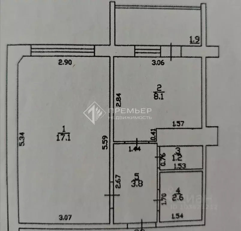1-к кв. Кировская область, Киров ул. Ленина, 188к2 (33.7 м) - Фото 2
