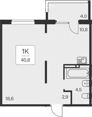 1-комнатная квартира: Новосибирск, квартал на Игарской (36.8 м) - Фото 0