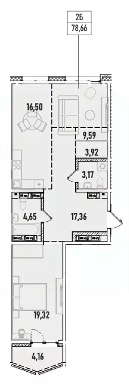 2-к кв. Иркутская область, Иркутск Донская ул. (78.66 м) - Фото 0