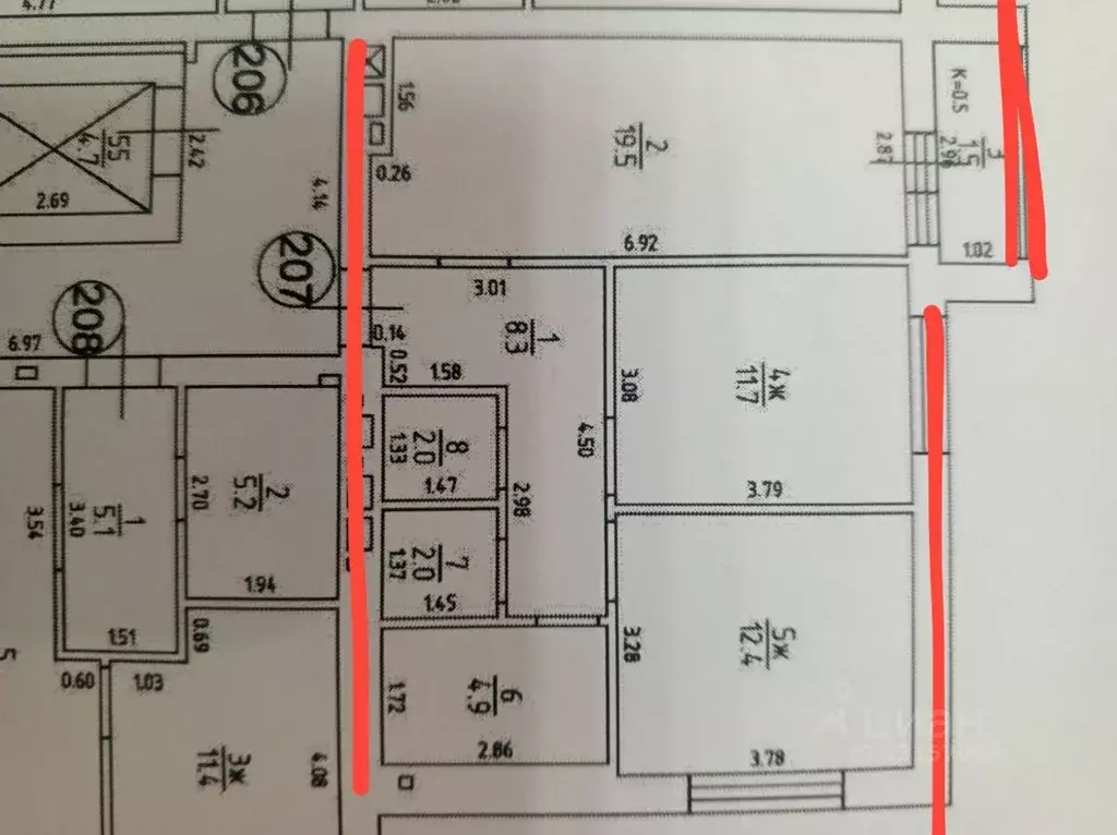 2-к кв. Калининградская область, Калининград Артиллерийская ул. (62.3 ... - Фото 2