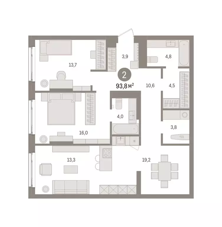 2-комнатная квартира: Екатеринбург, жилой район Сортировочный, ... - Фото 2