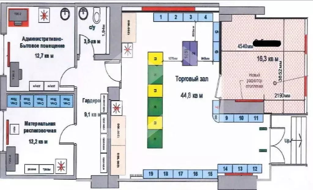 Помещение свободного назначения в Москва Лесная ул., 45 (100 м) - Фото 2